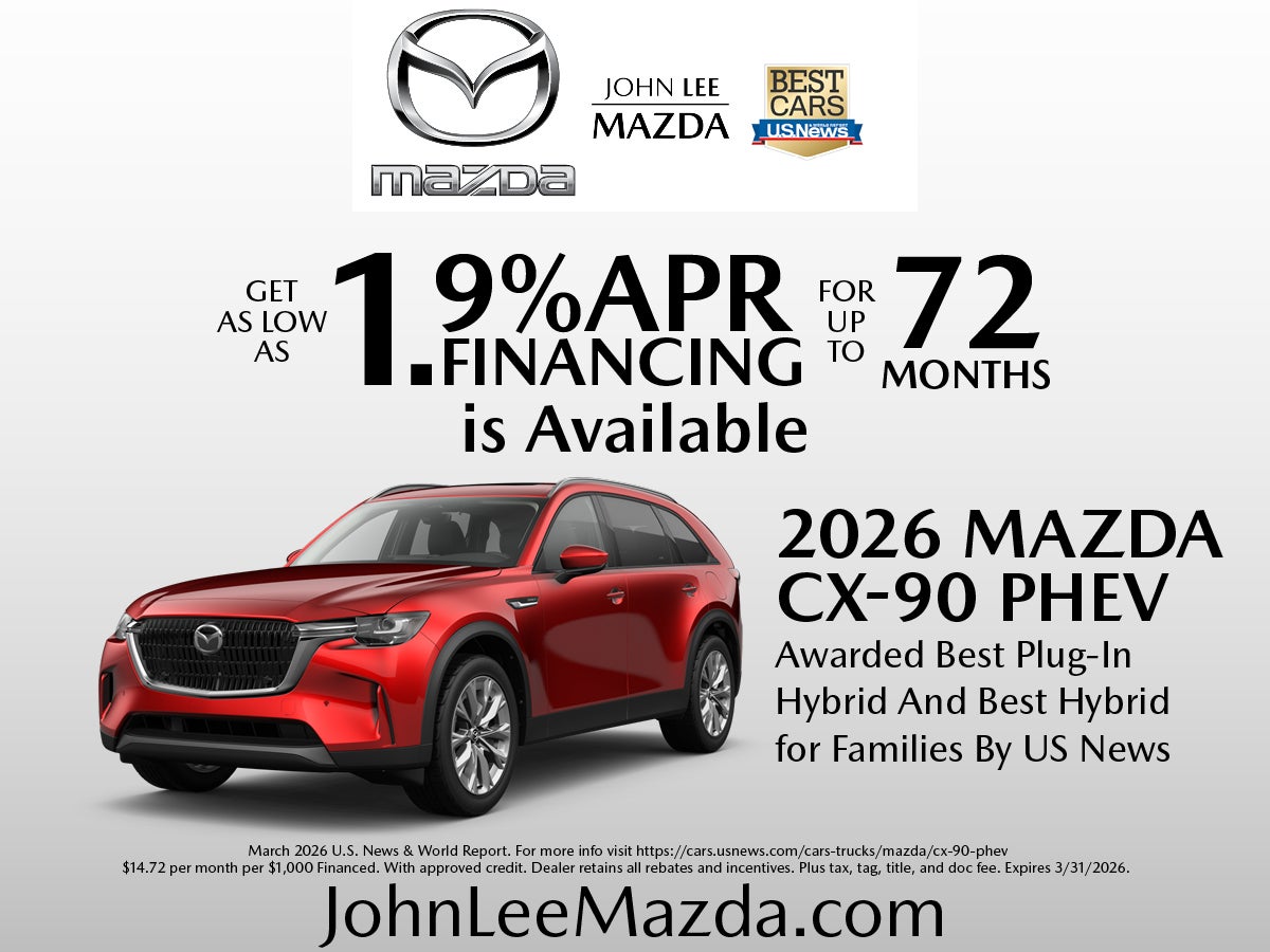 Get As Low As 1.9% APR Financing- 2026 MAZDA CX-90 PHEV
