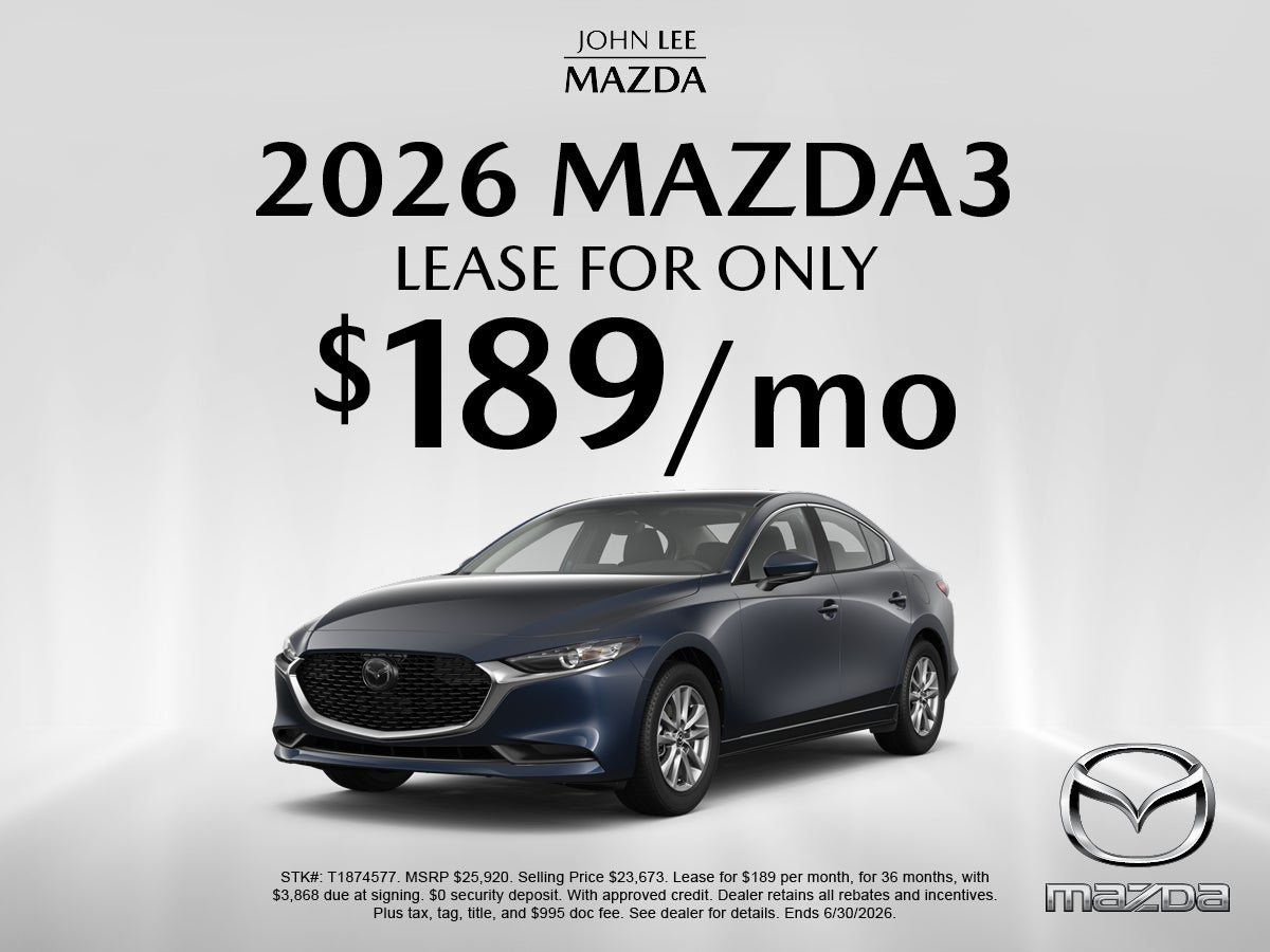 2026 MAZDA3 Lease for only $189/mo